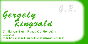 gergely ringvald business card